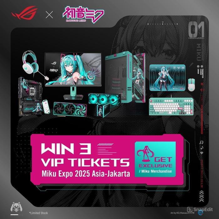 Gambar ASUS ROG X HATSUNE MIKU COLLECTION - LIMITED EDITION PC SET UP ASUS - NO PSU dari Central Technology Computer undefined Tokopedia