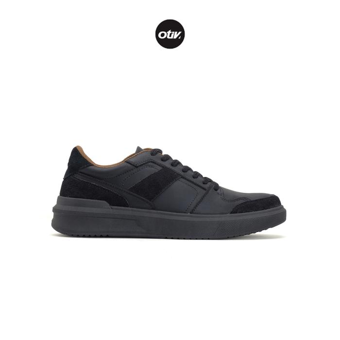 Gambar Otiv Doha Black - Sepatu Sneakers Kulit Casual Ngampus Santai Pria Shoes Hitam - 39 dari Otiv_NEW undefined Tokopedia