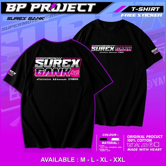Gambar KAOS SUREX GANK SUPERMOTO HEREX GANK DRIVER CRF KLX DTRACKER KTM - KAOS DISTRO CUTTON COMDBED 30s SUREX GANK PRIA WANITA FREE STICKER - M dari BP PROJECT APPAREL RCNG DVSN undefined Tokopedia