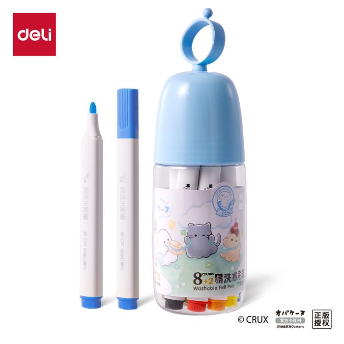 Gambar Deli Felt Pen / Spidol Warna / Washable Felt Pen / Spidol Mudah Dicuci YY906 - 10 warna dari Deli Stationery Indonesia Kab. Tangerang Tokopedia