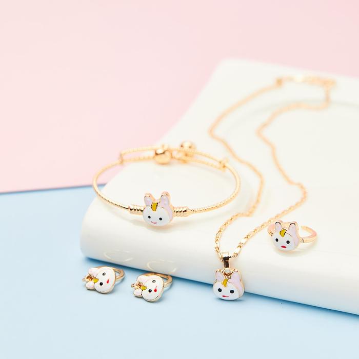 Gambar Set Perhiasan Anak Lengkap Kalung, Gelang, Cincin, dan Anting Perempuan Costume Fashion Kids - KEPALA PUTIH dari R1zky 0122 undefined Tokopedia