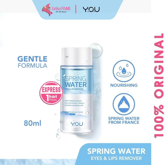 Gambar FEMME || YOU Spring Water Eyes & Lips Remover 80ml | Pembersih Make Up dari FARINA FEMME undefined Tokopedia