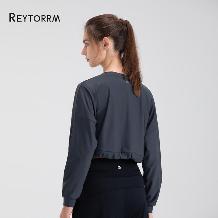 Gambar Reytorrm Sport Baju Olahraga Wanita Lengan Panjang Kaos Long Sleeve Yoga Oversize（CX005) - Dark Gray, M dari Reytorrm Sport undefined Tokopedia