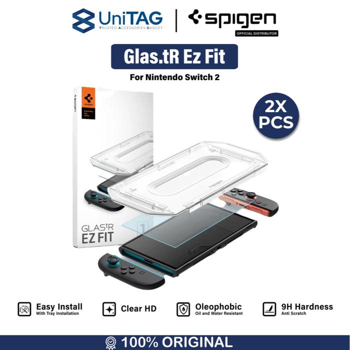 Gambar Tempered Glass Pelindung Layar for Nintendo Switch 2 Spigen Glas tR EZ Fit 9H Anti Gores Anti Scratch Clear - Clear dari UniTAG Store undefined Tokopedia