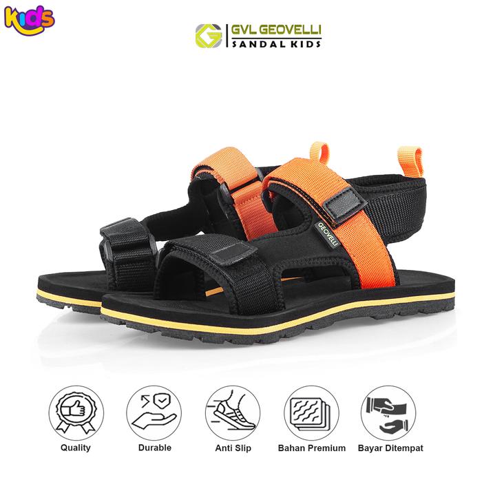 Gambar Gvl Geovelli G2507 Zarago Black Orange | Adventure Fashion Kids Sandal Gunung Anak Pria Wanita Size 31-37 - G-2507 Zarago, 31 dari Geovelli undefined Tokopedia