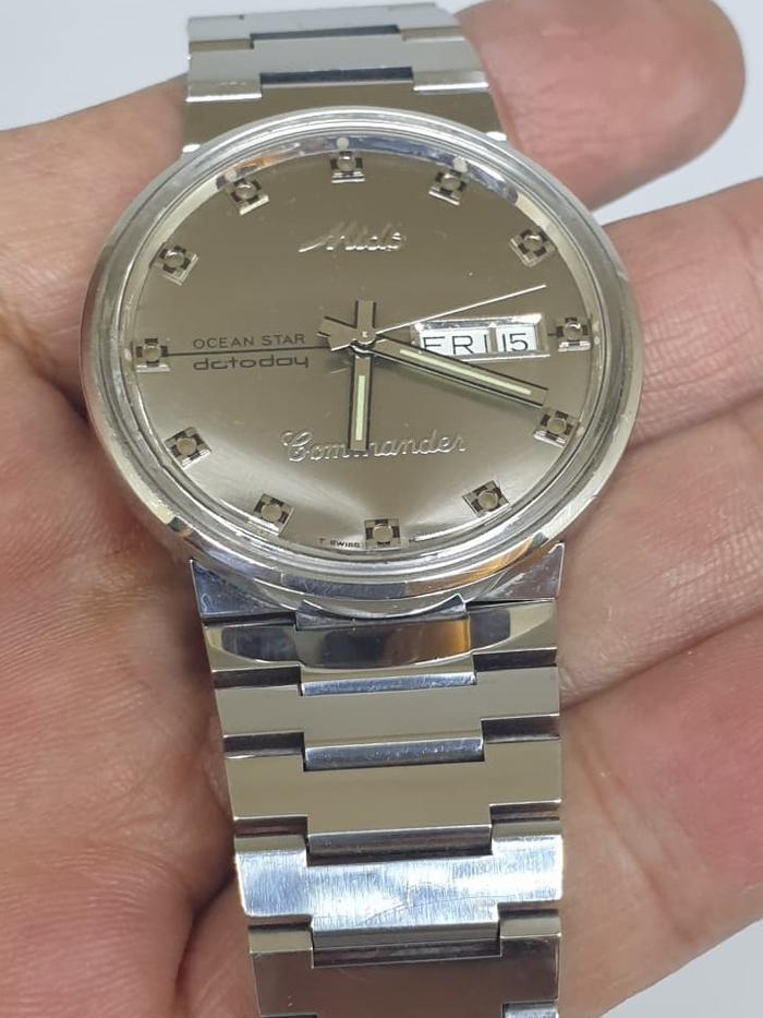 Mido Commander Ocean Star Datoday Silver Grey Dial New Version Thick  Bracelet Automatic