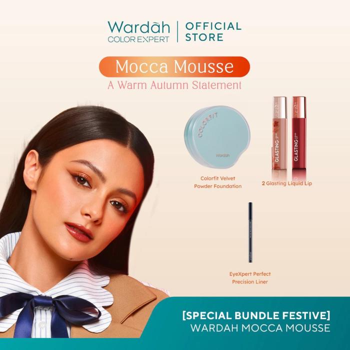 Gambar WARDAH Makeup Looks: Frosted Rose, Peachy Bloom, Mauve Radiance, Mocca Mousse – Colorfit Cushion, Liquid Lip, Lip Cream, Cream Blush, Exclusive Eyeshadow - Makeup - Tahan Lama dengan Bedak - Frosted Rose dari wardahbeautyid undefined 5 Tokopedia
