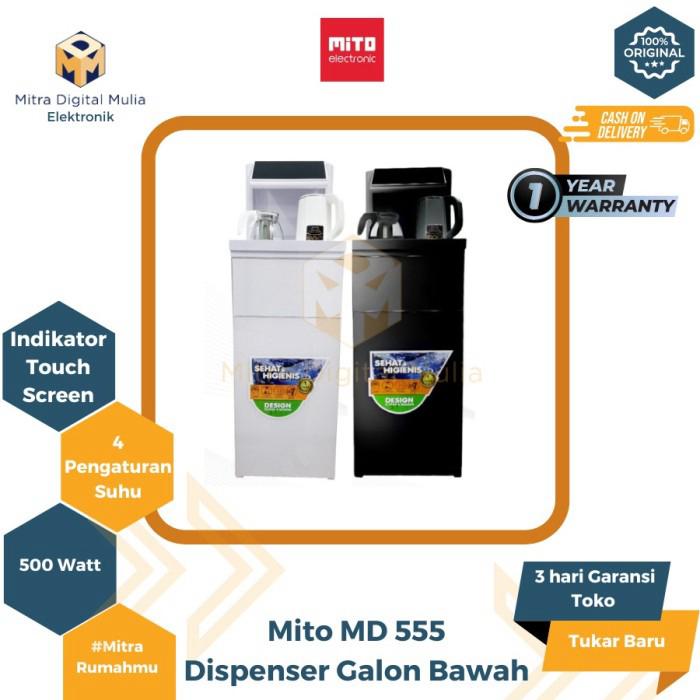 Gambar Mito Md 555 dispenser air Galon Bawah Pendingin IC Cooling system - MTO78-MD-555-BK dari Mitra Digital Mulia undefined Tokopedia
