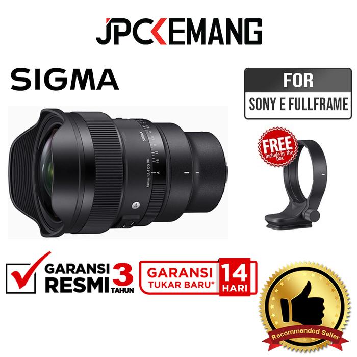 Gambar Sigma 14mm f1.4 for Sony E Fullframe DG DN Art Sigma 14 mm f/1.4 Garansi Resmi dari JPC Kemang undefined Tokopedia