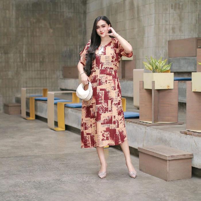 Gambar jeny// busui bumil bahan rayon premium  Dress Wanita Pendek Motif piyama daster Katun paphricia Tidur remaja cewek dicuci dengan tangan saja zebra - marun dari TR store02 undefined Tokopedia