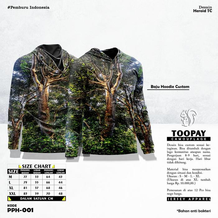 Gambar Baju Hoodie Kamuflase Hunting Camo & Kaos Berburu Lengan Panjang Camo untuk Pria Motif Pepohonan - Motif Pohon-Pohon Custom Nyaman Tebal Logo - PPH-001, M dari TUPAI HUNTING SEASON undefined Tokopedia