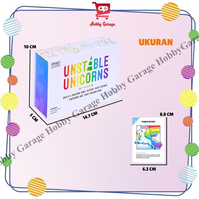 Gambar BARANG TERLARIS Unstable Unicorn 2nd Edition Board Game Card Games Unicorns dari Shibuya koza undefined Tokopedia
