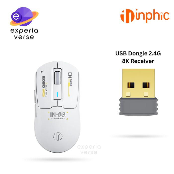 Promo Inphic IN6 Lighweight Wireless Gaming Mouse Tri Mode Bluetooth, 2 ...