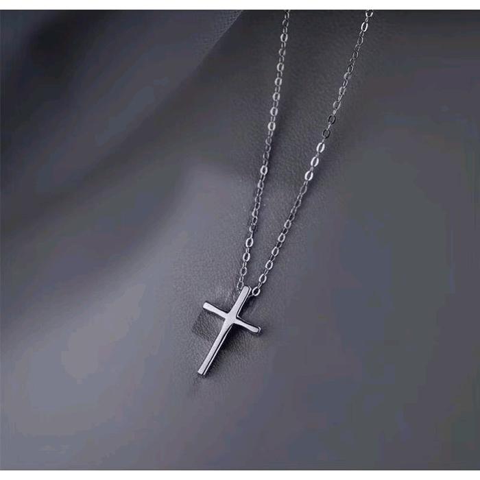 Gambar kalung titanium rantai buah salib titanium premium terbaru ( anti luntur / anti karat ) Asesoris - silver, gold dari andy aneka perhiasan fashion undefined Tokopedia