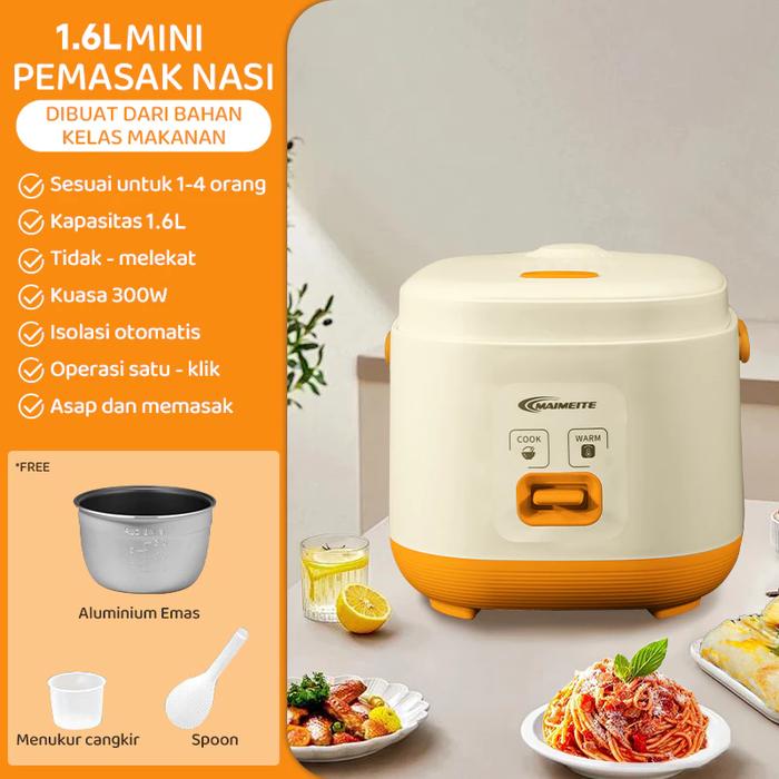 Gambar MAIMEITE Rice Cooker Magic Com Mini Portable Travel version student version Penanak Nasi 300Watt MTDFB-3-02 1.6L - Putih dari MAIMEITE Store undefined Tokopedia
