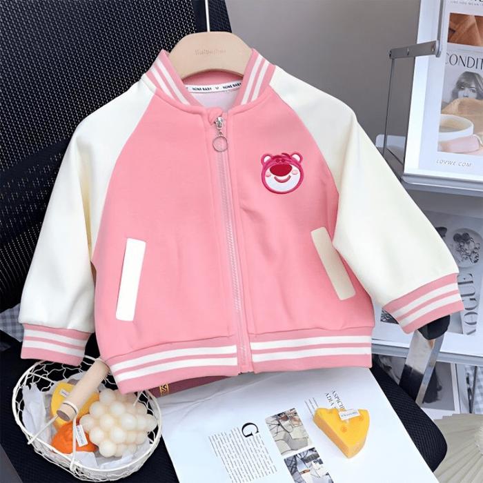 Gambar Jaket Baseball Anak Laki Laki Cewek Perempuan Cowok Sablon Lotso Material DTF Umur Usia 1 2 3 4 5 6 7 8 9 10 11 12 13 14 15 16 17 18 Tahun Bulan Bln taun Th Thn Lengan Panjang By Lucky Kids - Pink - Putih, Size 02 (± 1 th) dari MaxApparel undefined Tokopedia
