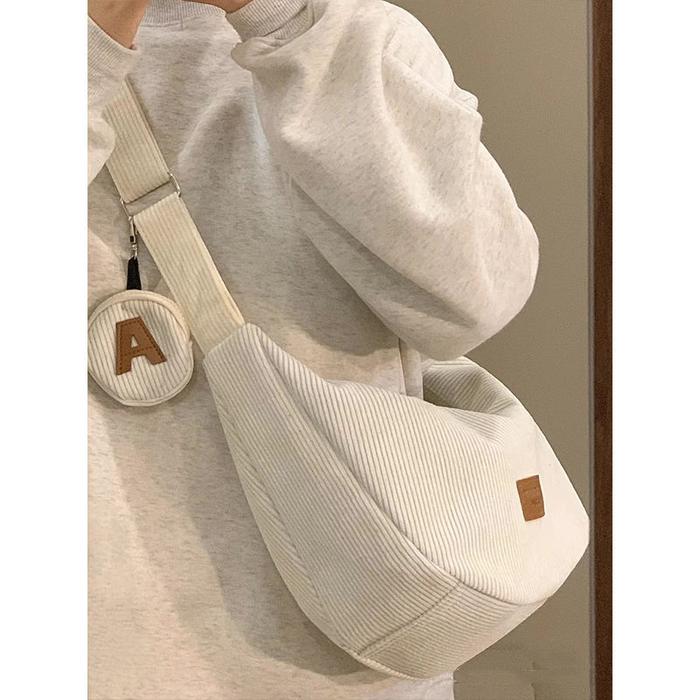 Tas Rouun Promo Ready! COD! Tas Pangsit Wanita Baru Korduroi Tas Selempang 2-in-1 ...