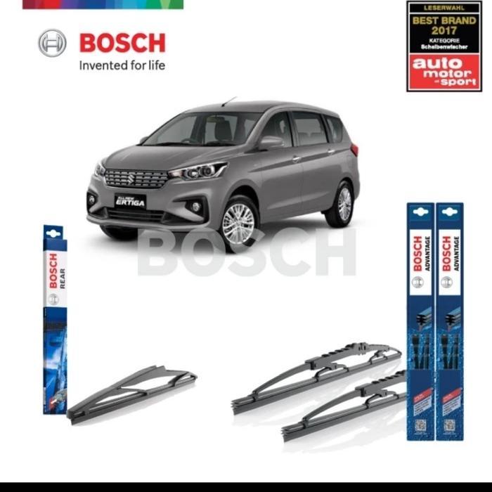 Gambar PAKET WIPER DEPAN BELAKANG ALL NEW ERTIGA 2019-2024 ADVANTAG ORI BOSCH - Depan dari silvinShop undefined Tokopedia
