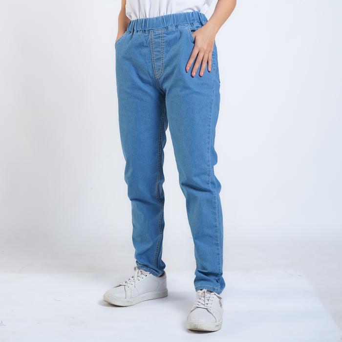 Gambar Celana Jegging Jeans Pinggang Karet Bawahan Wanita Leging Denim Big Size Jumbo Nora Snow Blue - DLINE Fit Panjang Stretch Slim legging - Biru Muda, 28 (M) dari DLINE OS undefined Tokopedia