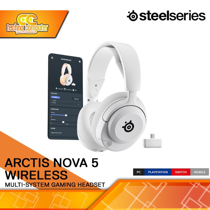 Gambar HEADSET STEELSERIES ARCTIS NOVA 5 Wireless - Gaming Headset - White dari Techno Computer Bali undefined Tokopedia