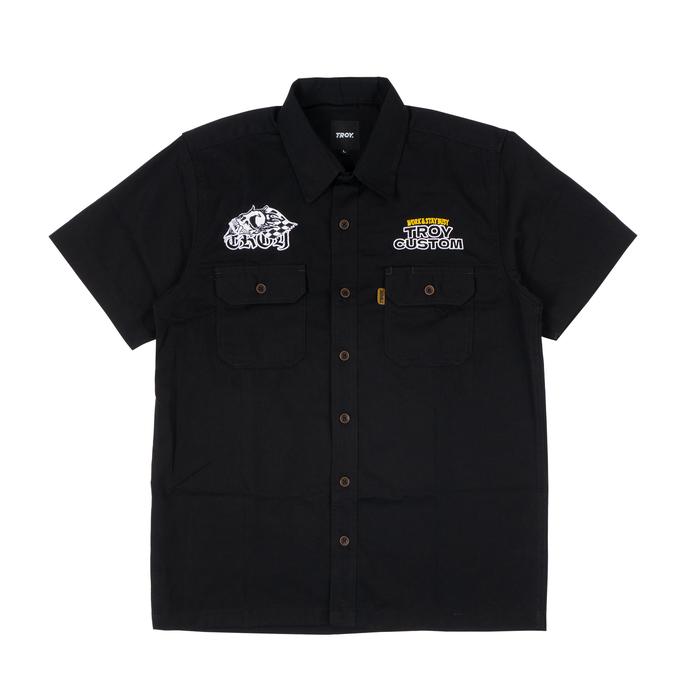 Gambar Troy Company Workshirt Workwear Engineers Black Finish - Kemeja Kerja Pria Hitam WS 2649 - L dari Troy Company Kab. Sleman Tokopedia