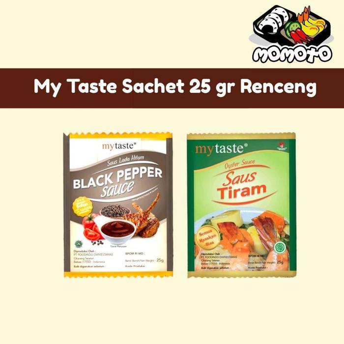 Gambar My Taste Sachet 25 gram Renceng Saus Tiram Saori Lada Hitam Blackpepper - MT TIRAM SACHET dari Momoto Food undefined 2 Tokopedia