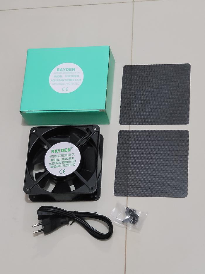 Gambar kipas angin besi 12cm FILTER 2pc mesh RAYDEN kabel listrik pendingin udara fan cooler cooling panel jaring grill hitam exhaust Laptop dari kitani online undefined Tokopedia
