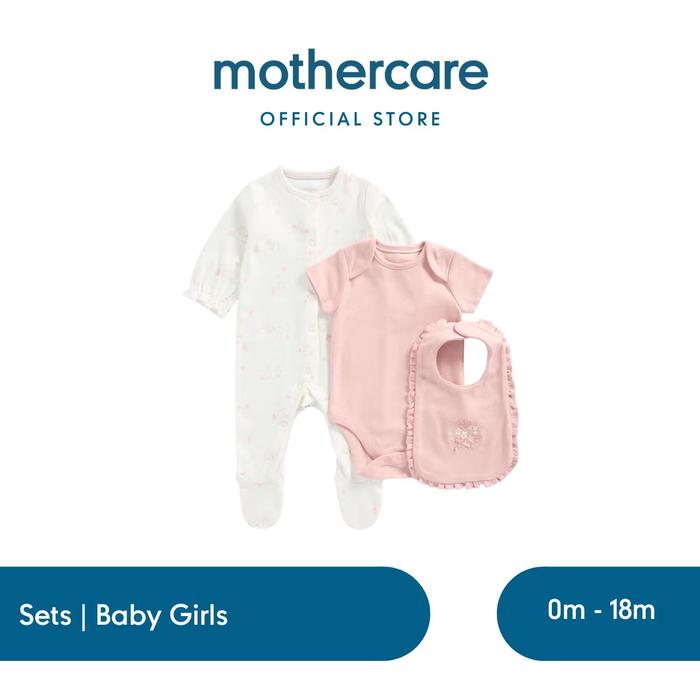 Gambar Mothercare My First 3-Piece Outfit Set - Set Baju Bayi Perempuan (Pink) - Light Pink, Newborn dari Mothercare Indonesia undefined Tokopedia