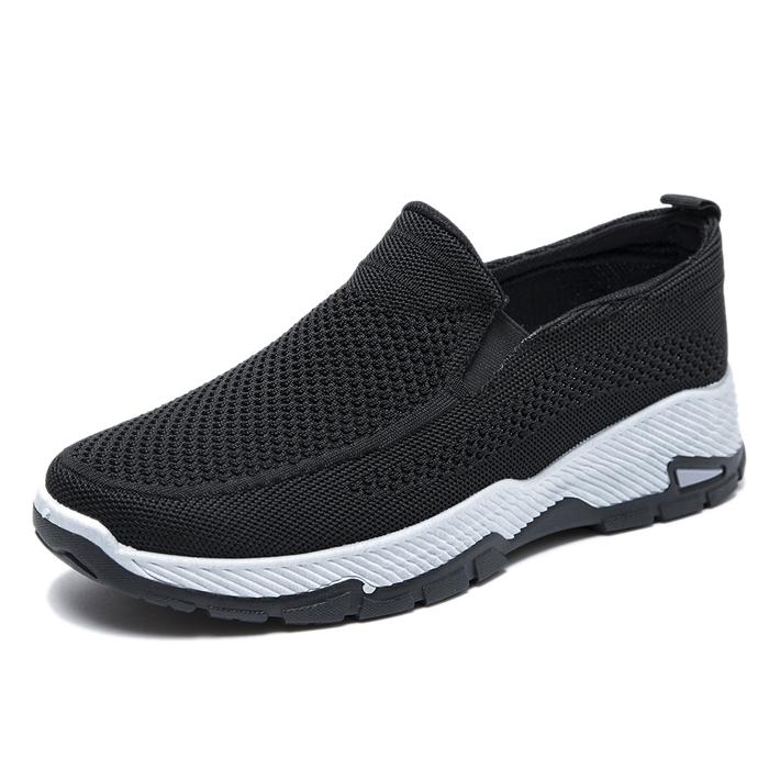 Gambar Techdoo Sepatu Slip On Pria Sepatu Sneakers Original Sepatu Kasual Casual Shoes Sepatu Olahraga Sepatu Sport Running Shoes Kekinian MR170 - Hitam, 39 dari Techdoo undefined Tokopedia