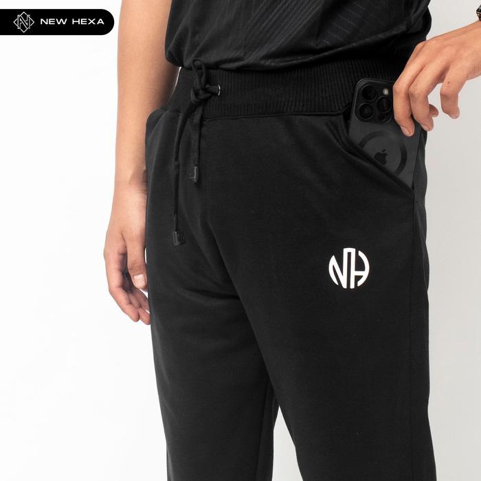 Gambar Celana Joger Trening Pria Pants abu sport  Wanita Jogger Olahraga regular random warna cargo  jogger - hitam nh logo, S dari New Hexa Clothing centre undefined Tokopedia