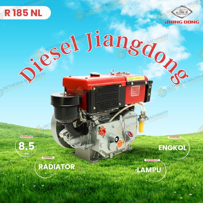 Gambar Mesin Penggerak Diesel 8.5 HP JiangDong R 185 engine 8.5 PK - R185 NL / 8.5HP dari Engineering Machine Kota Surabaya Tokopedia