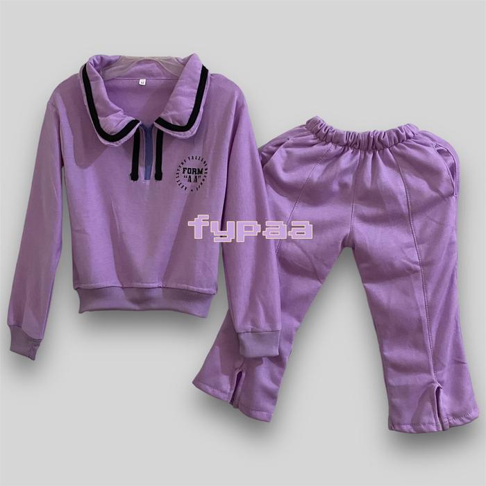 Gambar terbaru kekinian setelan baju anak perempuan ala korea style look baju korea kerah rebah kerah lebar dan celana cut bray terbaru lucu anak 1-5 tahun Parsel Cantik - UNGU, 2-3 TAHUN dari Fypaa undefined Tokopedia