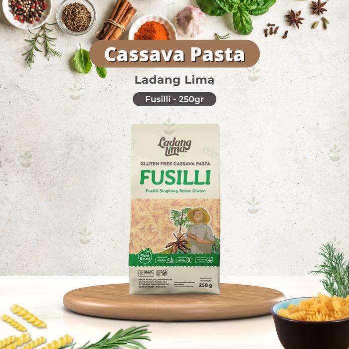 Gambar Ladang Lima Pasta Fusili Cassava - Cassava Pasta Fusili Gluten Free 250 Gram - Pasta Singkong dari Alora Essential undefined Tokopedia