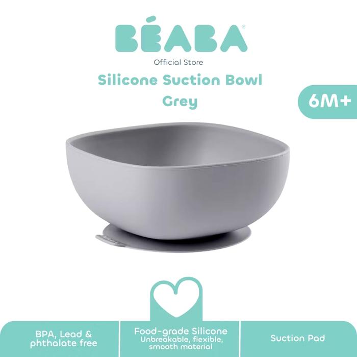 Gambar Beaba Silicone Suction Bowl - Mangkok Makanan Bayi 4M+ - Abu-abu dari Lavie Baby House undefined Tokopedia