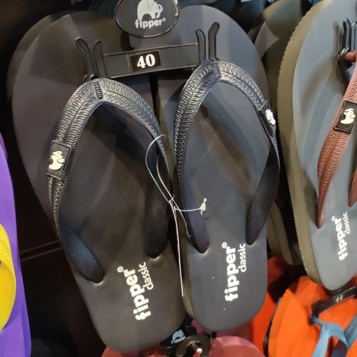 Gambar Sandal Jepit Pria Fipper Classic Original 100% Karet Alami Anti Slip dan BPA Free - Hitam Tali Hitam, 40 dari Vievie_Shopp_NEW undefined Tokopedia
