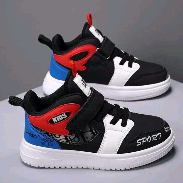 sepatu anak sepatu sneakers anak anak/sepatu sekolah anak anak Kids  hitam, 26