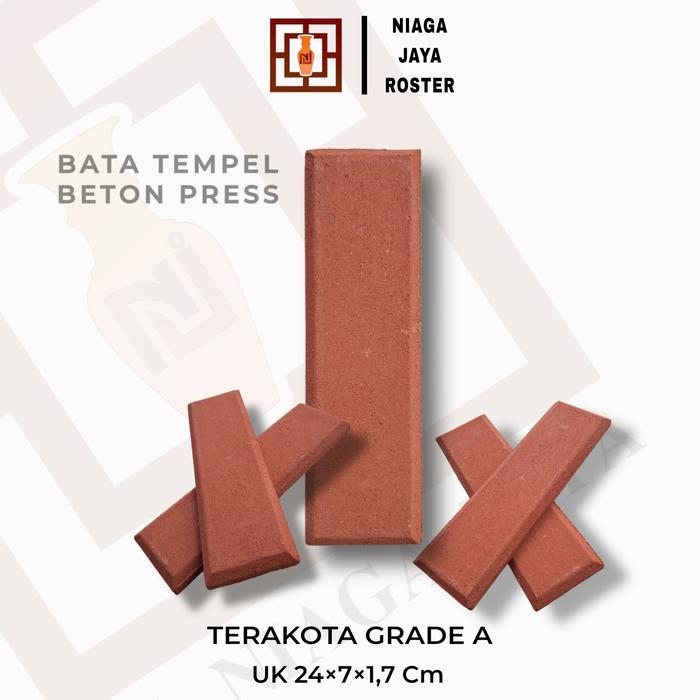 Gambar NIAGA JAYA ROSTER - Bata Tempel Beton, 24 x 7 x 1,7 Cm, Bata Homogen Beton, Warna | Putih | Terakota | Abu | Hitam. Bata Expose, Bata Dinding Exterior Dan Interior - Merah dari NIAGA JAYA ROSTER Kota Bekasi Tokopedia
