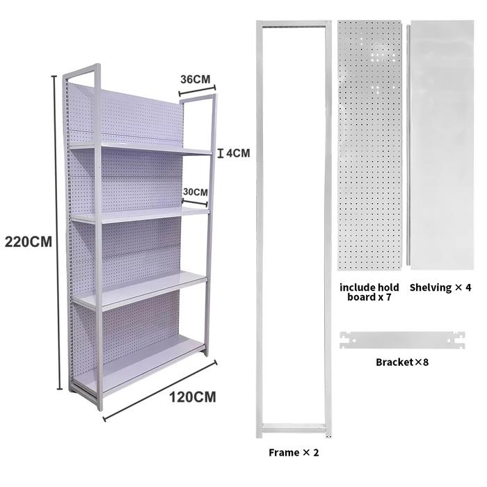 Gambar BARMAG - Rak Susun Serbaguna Baja Stainless Dengan Tiang Untuk Display Barang Jualan Supermarket Toko Gudang - 4 SUSUN (LARGE) dari BARMAG RACK undefined Tokopedia