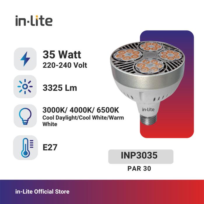 Gambar InLite LED Lampu PAR 30 INP3035 35 Watt dari IN - LITE LED undefined Tokopedia