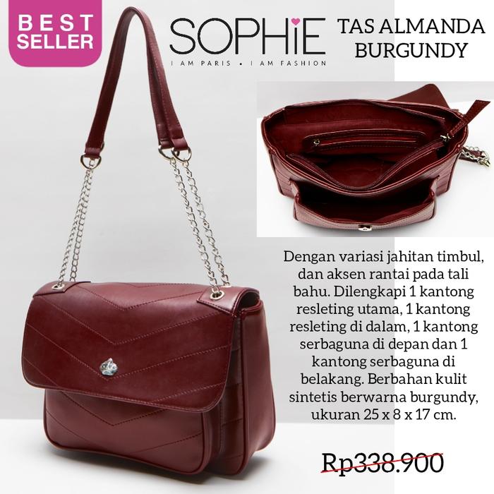 Promo TAS ALMANDA BURGUNDY SOPHIE MARTIN PARIS PROMO TAS WANITA