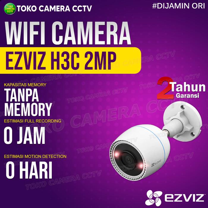 Gambar EZVIZ H3C COLOR 2MP 2K OUTDOOR KAMERA CCTV WIFI KAMERA IP CAMERA - TANPA MEMORI dari TOKO CAMERA CCTV undefined Tokopedia