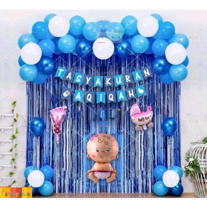 Gambar PAKET DEKORASI AQIQAH ANAK LAKI-LAKI DAN PEREMPUAN MEWAH MURAH - BIRU, BABY BOY/Laki-Laki dari Needyourparty undefined Tokopedia