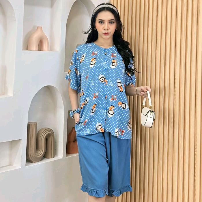 Gambar setelan celana pendek busui celen - k dari Alea.wear undefined 3 Tokopedia