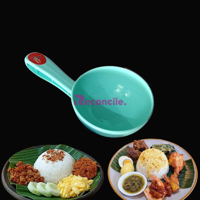 Gambar AM12- 1PCS Cetakan nasi Padang Bulat setengah Lingkaran Plastik Centong nasi Bulat Kulakan Nasi Uduk - Tosca dari RAHTA STORE undefined Tokopedia