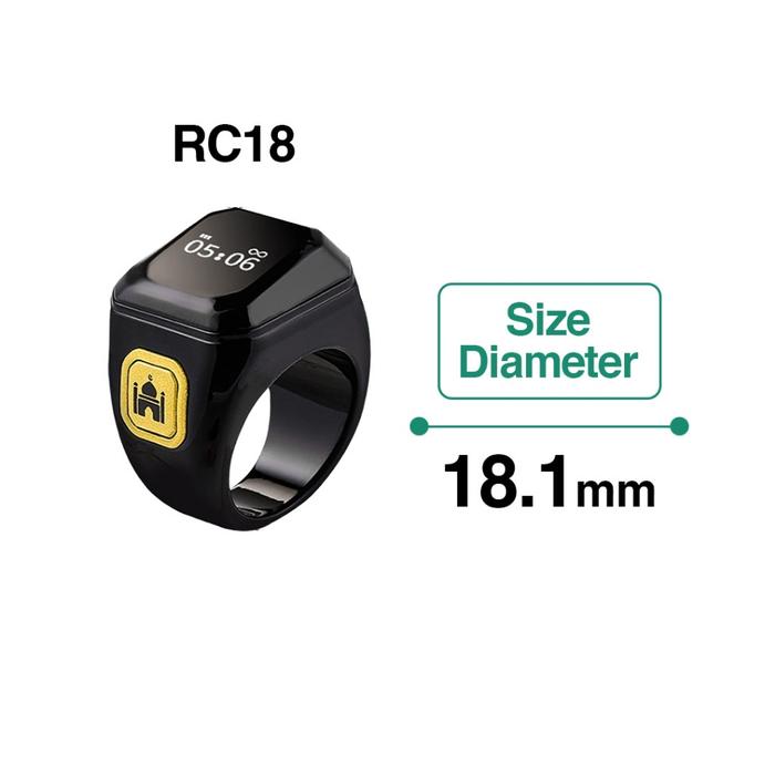 Gambar Cincin Tasbih Digital Smart Dzikir Ring Smart Counter Penghitung Digital Pengingat Doa RC18 - RC18 Black - 18mm dari Tskymicool indo Kota Administrasi Jakarta Barat Tokopedia