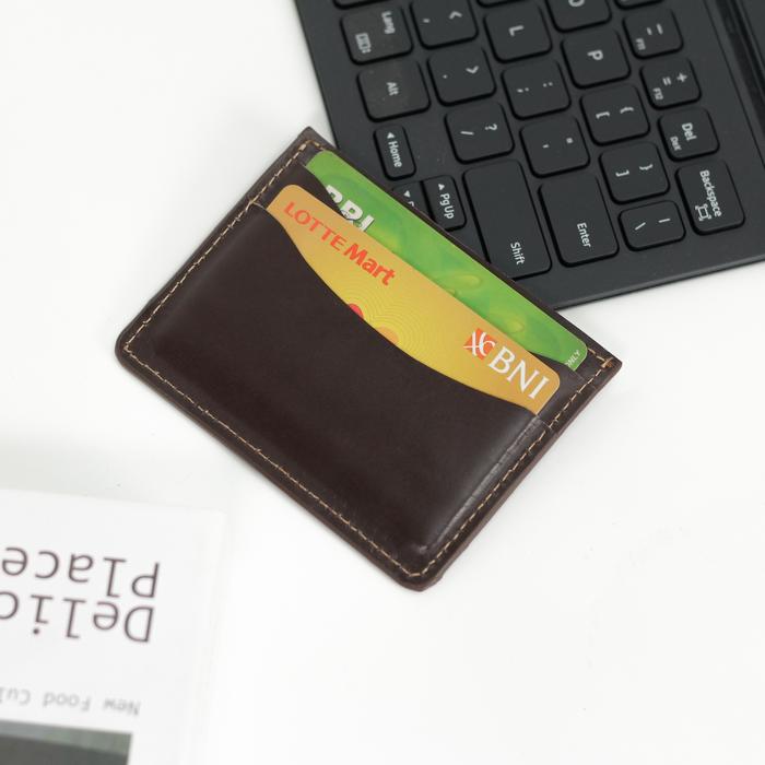 Gambar VALQO CELO Dompet kartu Kulit Sapi Dompet Kecil Mini Dompet Wanita Pria Uang - Coklat Pull Up dari VALQO undefined Tokopedia