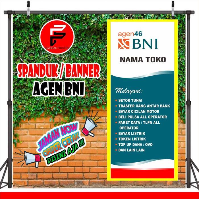 Gambar PREMIUM Banner Agen BNI / Spanduk Agen BNI 46 ukuran 0,6 x 1,6 meter dari Primacave Kings Vission undefined Tokopedia