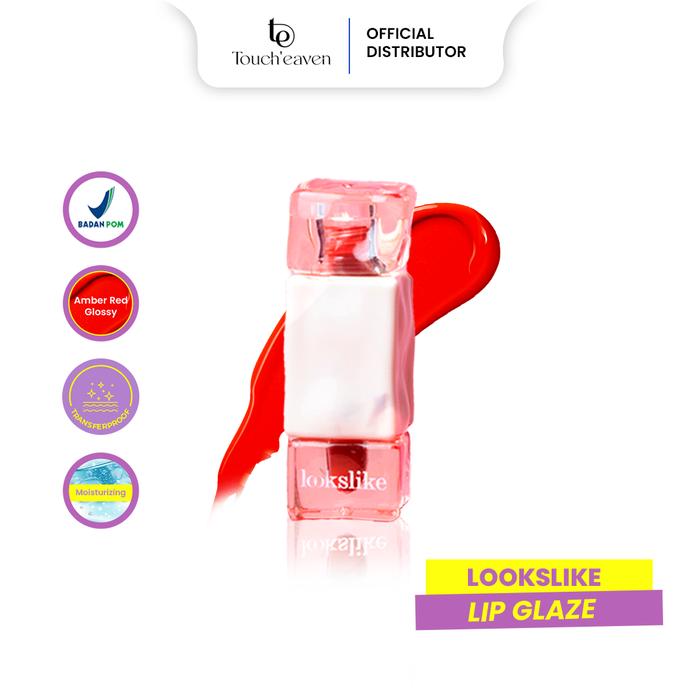 Gambar Amber Red Lookslike Lipglaze #05 | Lipglaze Glossy Tahan Lama, Melembabkan, Stainproof, Transferproof, Tidak Lengket dari Touch'eaven undefined Tokopedia