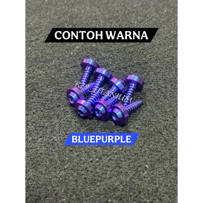 Gambar BAUT TITANIUM DEK INJEKAN MIO / TAMENG KNALPOT BEAT SCOOPY PCX VARIO DLL ORIGINAL TITANIUM GR5 1 BIJI - BLUEPURPLE, 1 BIJI dari CV desiamasha shoop undefined 4 Tokopedia