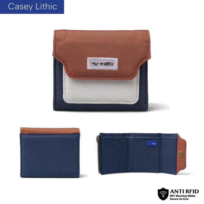 Gambar Wallts Casey - Dompet kanvas uang Dan kartu Trifold 3 Lipat Wanita Micro Mini kecil Cewek - Lithic dari Wallts undefined Tokopedia